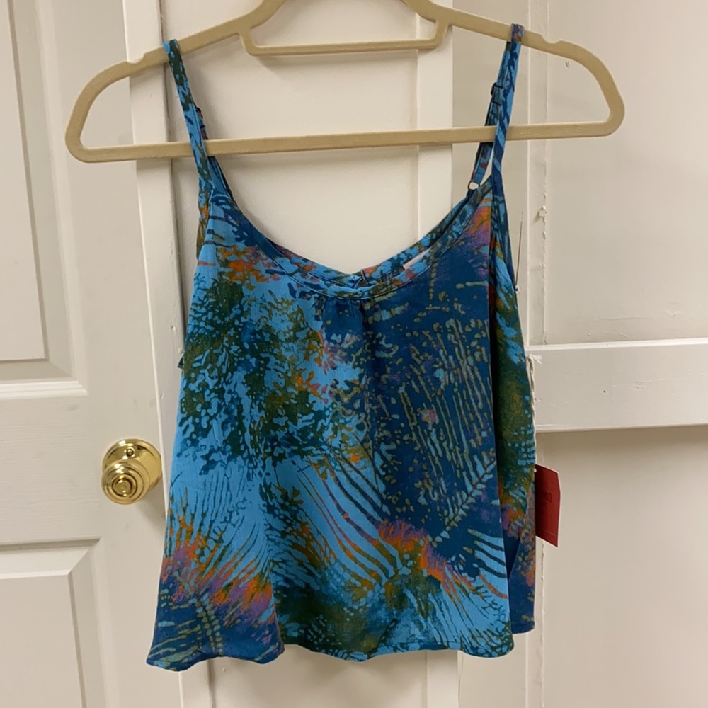 tropical pattern crop top